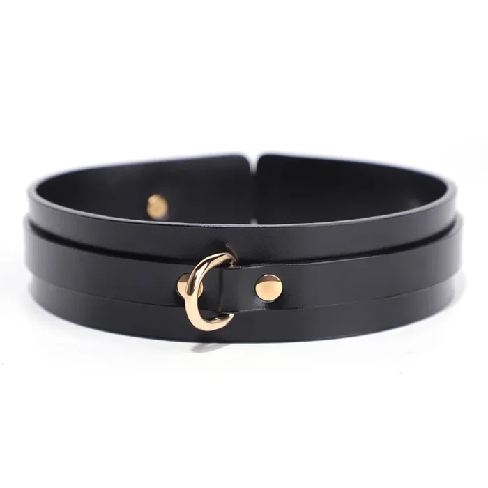 ZYL Genuine Leather Western Buckle Collar